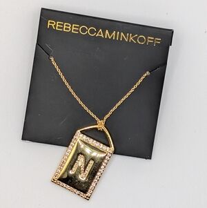 Rebecca Minkoff Gold Initial N Necklace